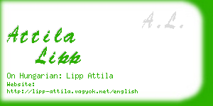 attila lipp business card